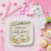 ニュートラルサファリジャングルパーティーベビーシャワー ペーパープレート (パーティー)