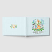 ニュートラルサファリジャングルボーイズ赤ちゃんシャワーゲストブック ゲストブック (全面)