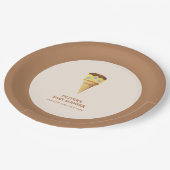 ニュートラルサマースコップアイスクリームボーイベビーシャワー ペーパープレート (アングル)