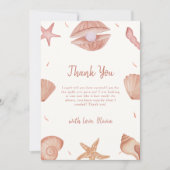 ニュートラルサマー海シーシェルパールベビーシャワー サンキューカード (正面)