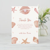 ニュートラルサマー海シーシェルパールベビーシャワー サンキューカード (スタンド正面)
