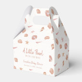 ニュートラルサマー海シーシェルパールベビーシャワー フェイバーボックス (裏面サイド)
