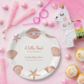 ニュートラルサマー海シーシェルパールベビーシャワー ペーパープレート (パーティー)