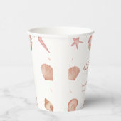 ニュートラルサマー海シーシェルパールベビーシャワー 紙コップ (右)