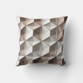 ニュートラルシェードにジオメトリックヘキソンを装飾用クッション クッション (裏面)