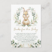 ニュートラルシャワー用の緑のバニーベビーの本 エンクロージャーカード (正面)