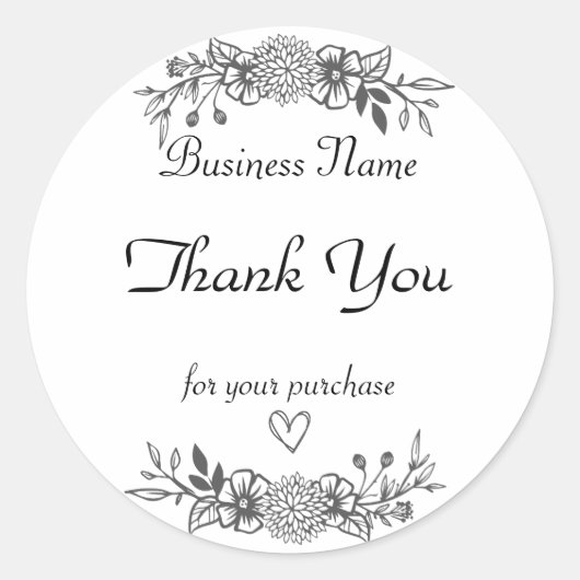 ニュートラルシンプルフローラありがとう ラウンドシール (正面)