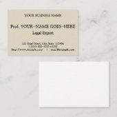 ニュートラルシンプル&プロフェッショナル法ビジネスカード 名刺 (正面/裏面)