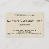ニュートラルシンプル&プロフェッショナル法ビジネスカード 名刺 (正面)