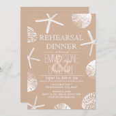 ニュートラルシーシェルビーチ結婚式リハーサルディナー 招待状 (正面/裏面)