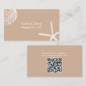 ニュートラルシーシェルビーチ結婚式Webサイトの挿入 エンクロージャーカード (正面/裏面)