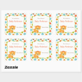 ニュートラルジェンダータイガーベビー蔵書票 スクエアシール (シート)