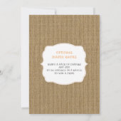 ニュートラルジェンダーパンプキンベビーからの招待 招待状 (裏面)