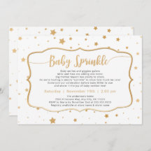 ニュートラルジェンダーベビースプリンクル-白金ゴールド星