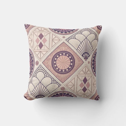 ニュートラルジオメトリックアールデコ クッション (正面)