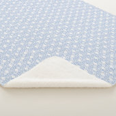 ニュートラルジオメトリブルーの虹 – 白い背景 シェルパブランケット (3/4)