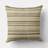 「ニュートラルストライプな地球」ミニマルな自然のトーン クッション (裏面)