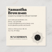 ニュートラルスピリチュアル太陽のエネルギーヒーリングサンムーン スクエア名刺 (裏面)