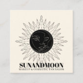 ニュートラルスピリチュアル太陽のエネルギーヒーリングサンムーン スクエア名刺 (正面)