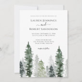 ニュートラルセージ素朴グ結婚リーン 招待状 (正面)