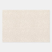 ニュートラルセージ緑ベージュグレー抽象芸術パターン ラッピングペーパーシート (正面2)