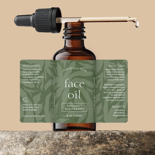 ニュートラルセージ緑2 OZドロッパーボトルラップラベル ラベル