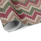 ニュートラルセージ&ワインホリデーセーター ラッピングペーパー (ロールコーナー)