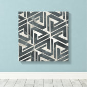 ニュートラルタイルコレクション – ジオメトリック キャンバスプリント (インサイチュ (ウッドフロア))