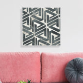 ニュートラルタイルコレクション – ジオメトリック キャンバスプリント (インサイチュ (リビング))