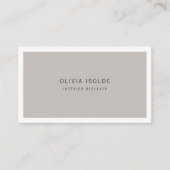 ニュートラルタウペググレーミニマルモダンリストボホトレンディー 名刺 (正面)