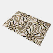 ニュートラルタウペベージュブラウン白黒トバルアート ドアマット (アングル)