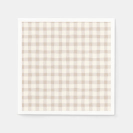 ニュートラルタンギンガムチェック スタンダードカクテルナプキン