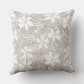 ニュートラルタントロピカルフラワーズ装飾用クッション クッション (裏面)