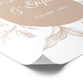 ニュートラルタンフローララインアートカードとギフト ポスター (角)