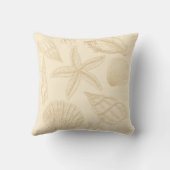 ニュートラルタンベージュシーシェルシェルビーチハウス クッション (裏面)