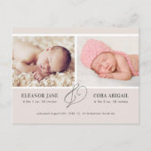 ニュートラルタンモダンツイン生誕発表 ポストカード (正面)