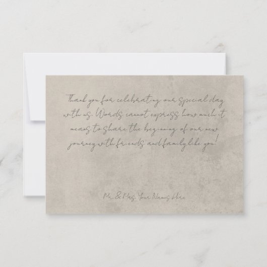 ニュートラルタンモダンワ結婚イル サンキューカード (裏面)