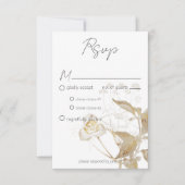 ニュートラルタンワイルドフラワーモダンの応答カード 出欠カード (正面)