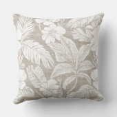 ニュートラルタン&ホワイトコーストフローラ装飾用クッション クッション (裏面)