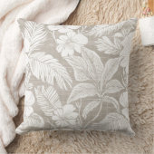 ニュートラルタン&ホワイトコーストフローラ装飾用クッション クッション (ブランケット)