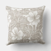ニュートラルタン&ホワイトトロピカル装飾用クッション クッション (裏面)