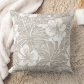 ニュートラルタン&ホワイトトロピカル装飾用クッション クッション (ブランケット)