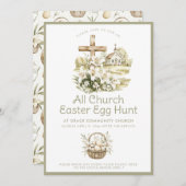 ニュートラルチャーチイースターエッグ狩り招待状 招待状 (正面/裏面)