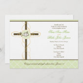 ニュートラルツインズ《キリスト教》洗礼式や命名式/バプティスマス招待状 招待状 (正面/裏面)