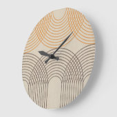 ニュートラルテクスチャラインウォールクロック ラージ壁時計 (傾斜)