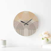 ニュートラルテクスチャラインウォールクロック ラージ壁時計 (ホーム)