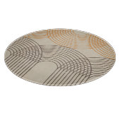 ニュートラルテクスチャライン装飾ガラス切断 カッティングボード (角)