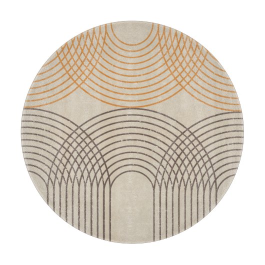 ニュートラルテクスチャライン装飾ガラス切断 カッティングボード (正面)