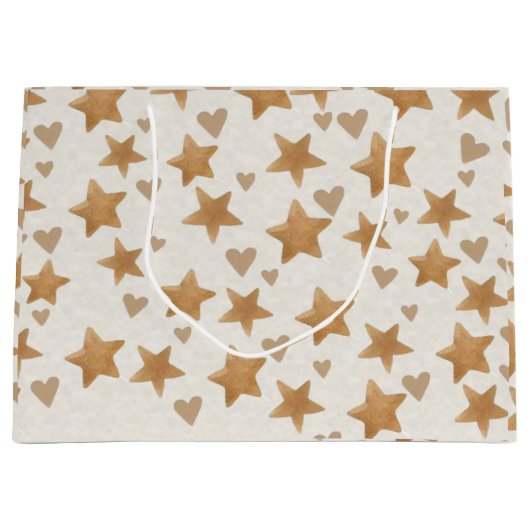 ニュートラルテディジェンダーリビール – 抱き枕 ラージペーパーバッグ (正面)