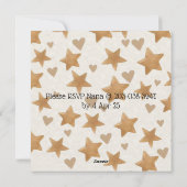 ニュートラルテディジェンダーリビール – 招待状 (裏面)